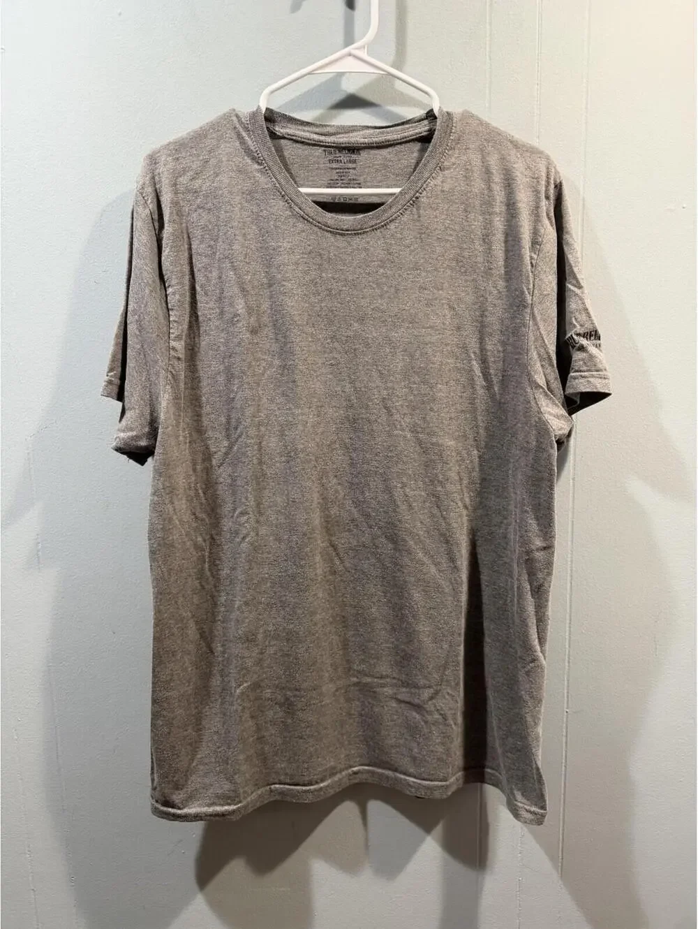 Mens True Religion Plain T Shirt Size XL Gray